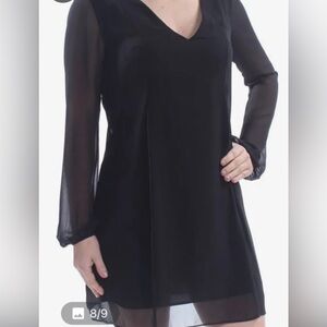 Bcbgeneration black womens chiffon dress Sz XS oversized black $298